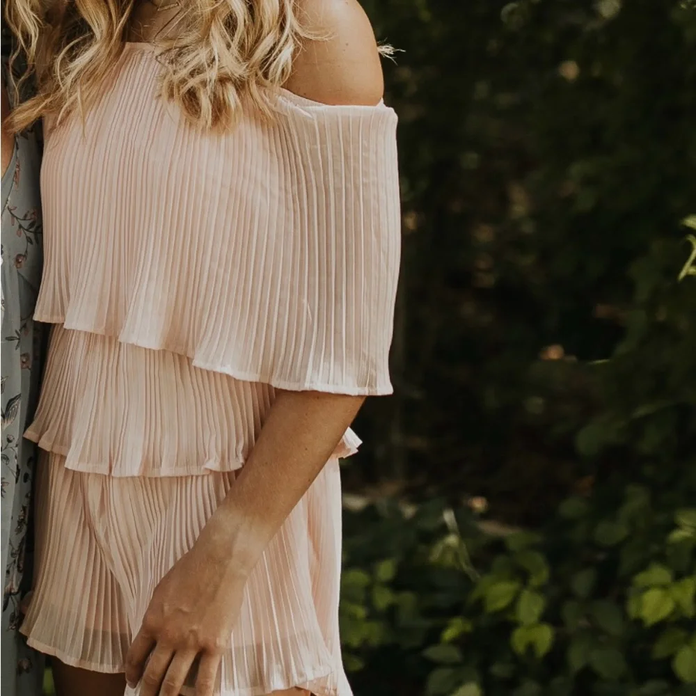 Lulu's Pink Ruffled Jumpsuit - Picture 2 of 3